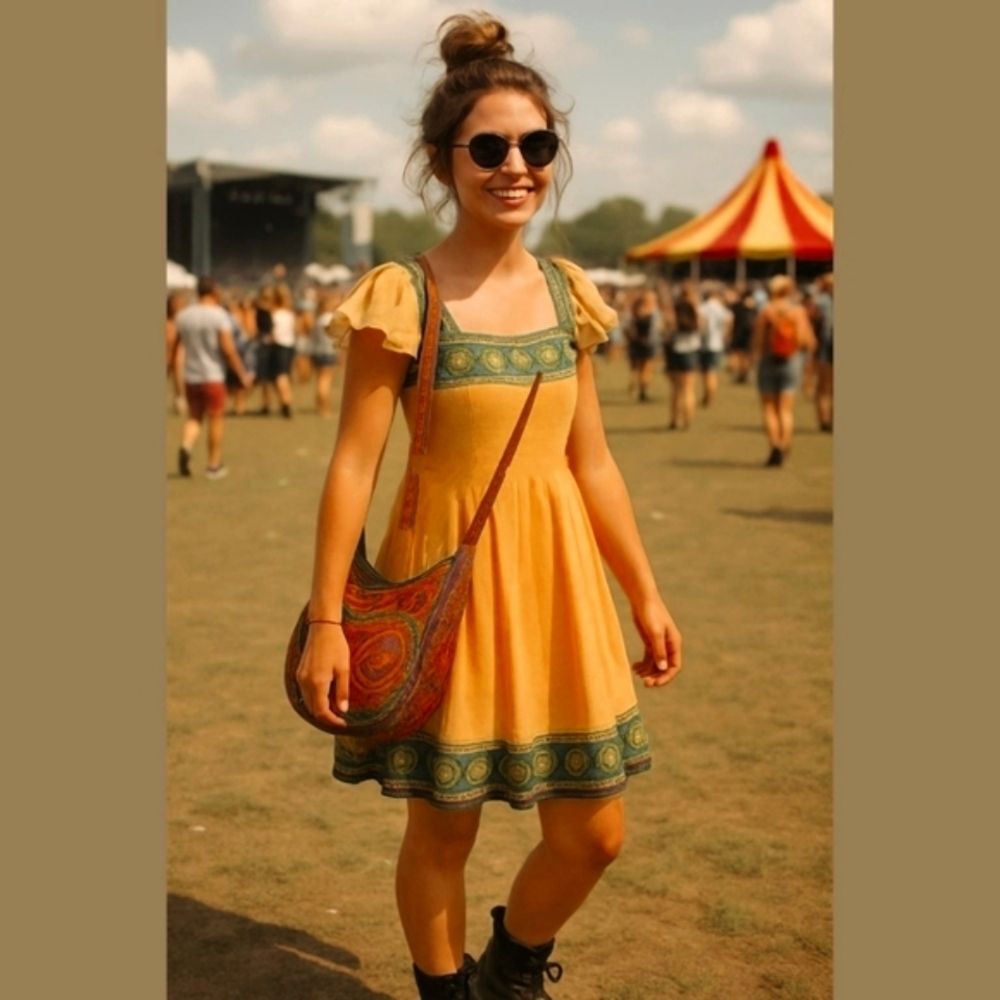 Vintage Indian Anarkali-Inspired Party Dress ✨